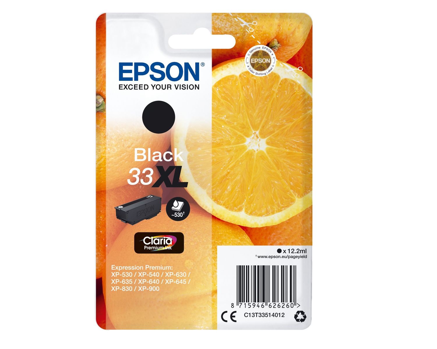 Epson Tusz T33XL Stylus Black 12,2ml 12,2ml