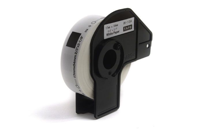 Etykiety JetWorld Zamiennik Brother DK Czarny na Białym 17mm*54mm*400 szt.  DK11204, DK-11204, DK11.204