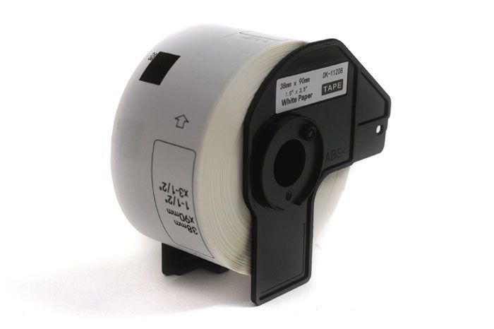 Etykiety JetWorld Zamiennik Brother DK Czarny na Białym 38mm*90mm*400 szt.  DK11208, DK-11208, DK11.208