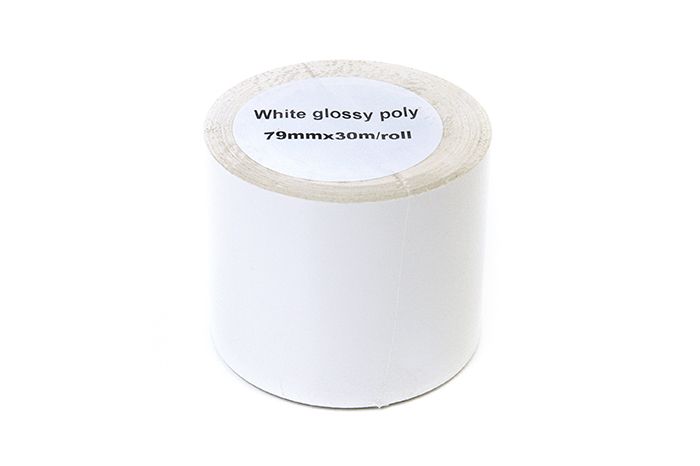 Etykiety błyszczące w rolce JetWorld Białe 79mm*30m zamiennik do Epson TM-3500 (rolka z perforacją wzdłużną, wielkość rdzenia 51mm)
