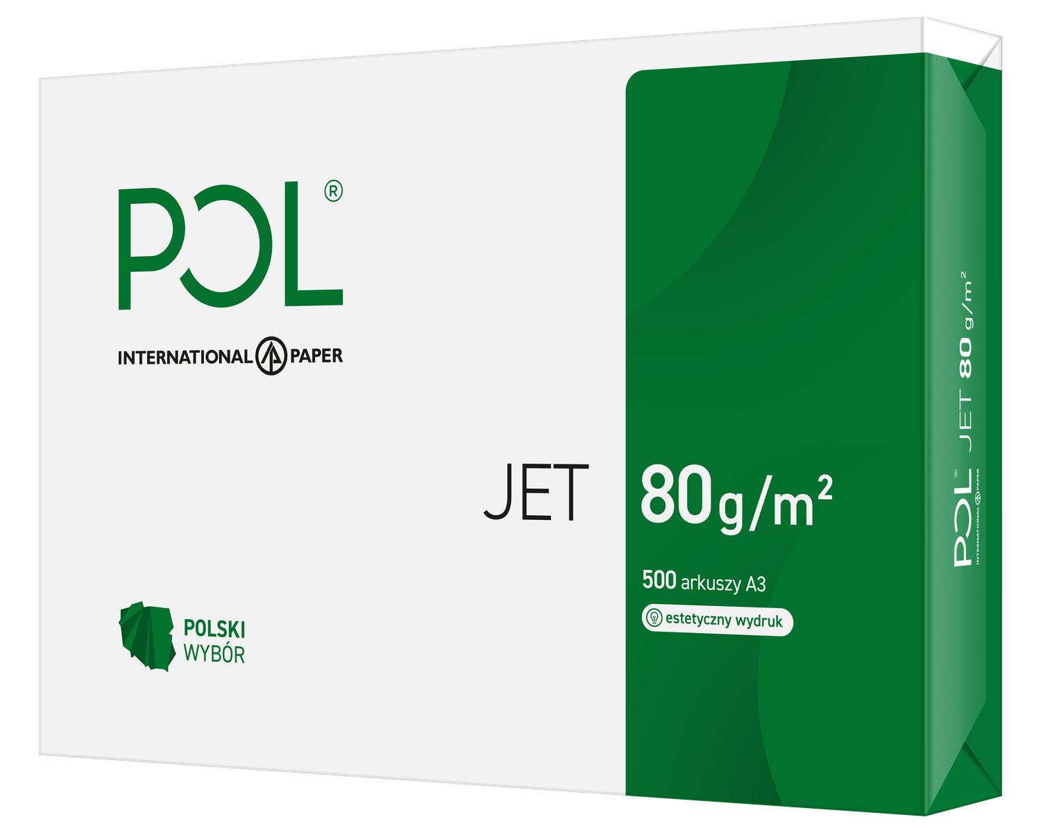 Papier Ksero A3 Poljet 80g 500ark Białość 166 KLASA A  wysyłka tylko palet