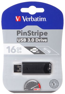 Verbatim USB pendrive USB 3.0 16GB 49316 USB A, z wysuwanym złączem czarny