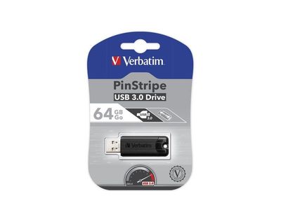 Verbatim USB pendrive USB 3.0 64GB 49318 USB A, z wysuwanym złączem czarny