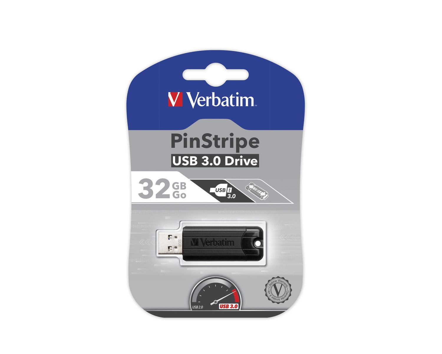 Verbatim USB pendrive USB 3.0 32GB 49317 USB A, z wysuwanym złączem czarny