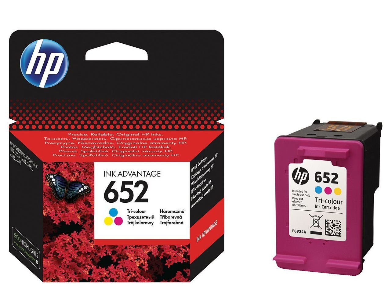 HP Tusz nr 652 F6V24AE color 200str