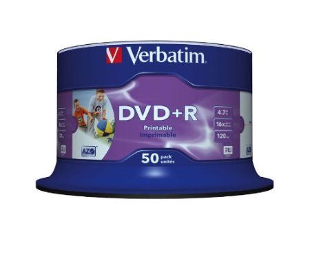 Verbatim DVD+R 16x 4,7GB 50p 43512 cake DataLife+,prof,Adv.AZO+, printable