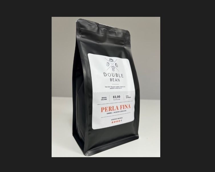 KAWA DOUBLE BEAN PERLA FINA 0,5KG 100% ARABICA BRASIL COLIBRI  ZIARNO
