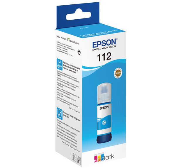 Epson Tusz 112 EcoTank Cyan 70ml 6000str C13T06C24A