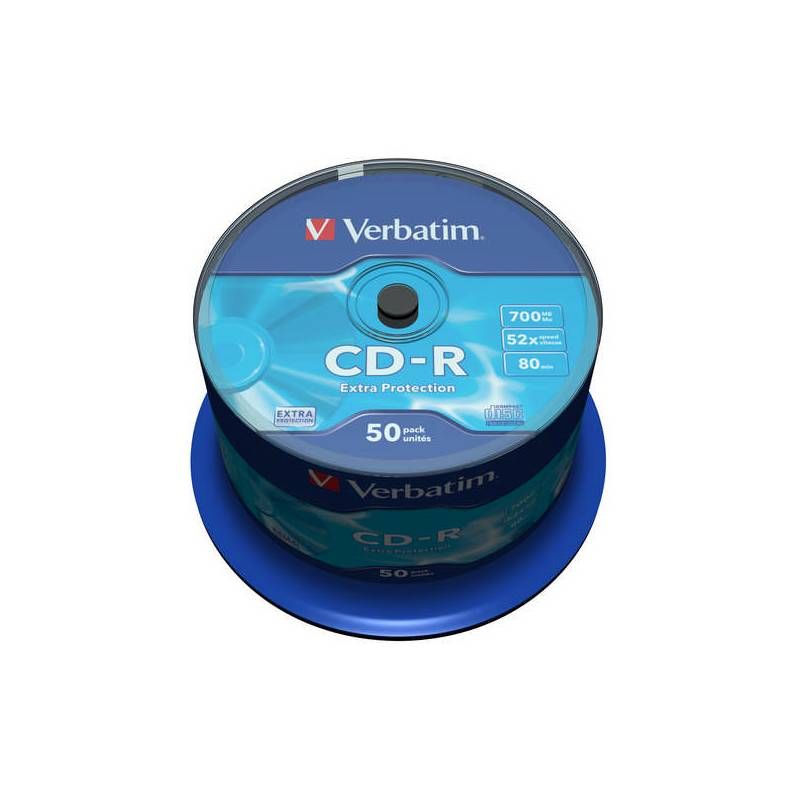 Verbatim CD-R 52x 700MB 50p 43351 cake DataLife,Extra Protection,bez nadruku