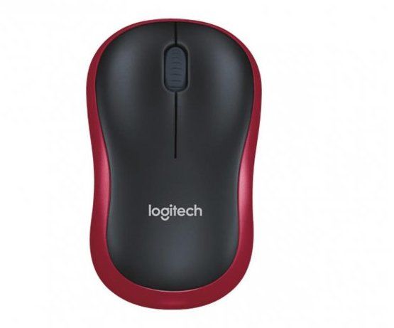 Logitech Mysz M185 czerwona Bezprzewodowa