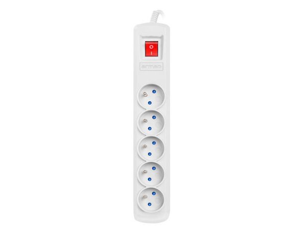 ARMAC LISTWA ZASILAJĄCA ARC5 3M SZARA 5X 230V przeciwzwarciowa