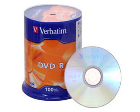 Verbatim DVD-R 16x 4,7GB 100p 43549 cake DataLife+,AdvAZO,scr  ers, bez nadr, mat