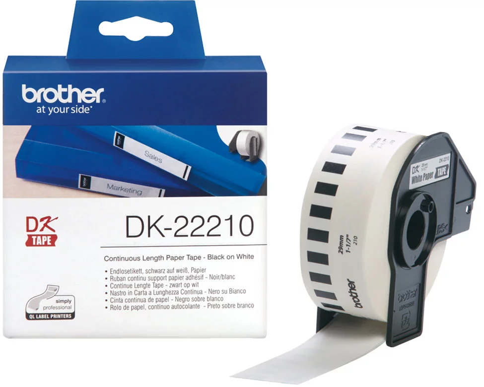Brother Taśma DK-22210 29mm x 30.48m biała