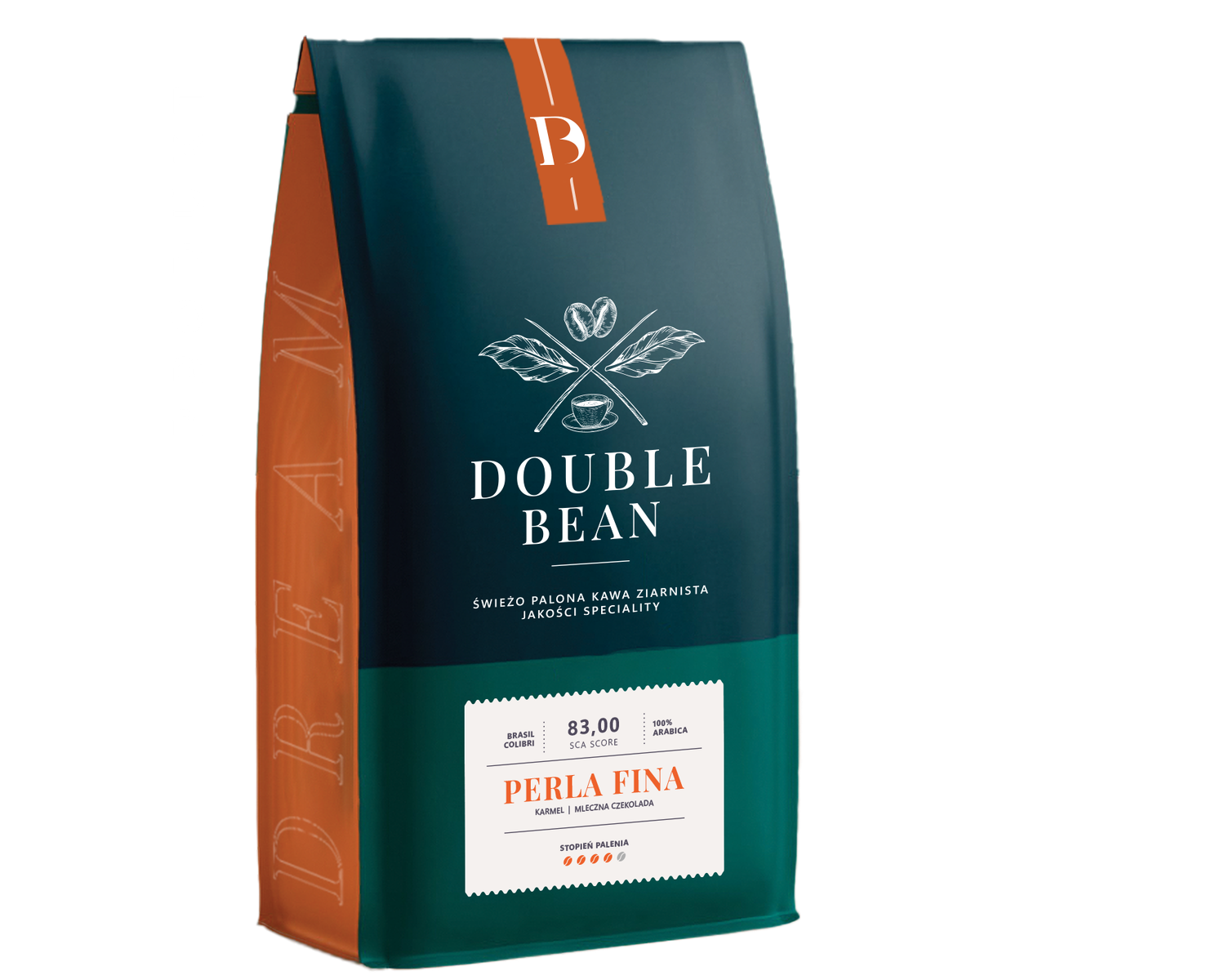 KAWA DOUBLE BEAN PERLA FINA 1KG 100% ARABICA BRASIL COLIBRI  ZIARNO