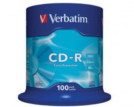 Verbatim CD-R 52x 700MB 100p 43411 cake DataLife,Extra Protection, bez nadruku