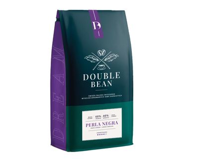 KAWA DOUBLE BEAN PERLA NEGRA 1KG 60% ARABICA 40% ROBUSTA  ZIARNO