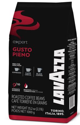 KAWA LAVAZZA GUSTO PIENO EXPERT 1KG ZIARNO w kartonie 6 szt
