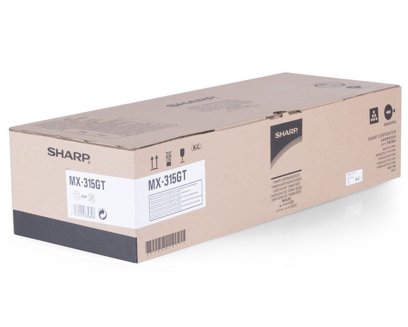 Sharp Toner MX-315GT Black 27.5K MX-M265N, MX-M266N, MX-M316N