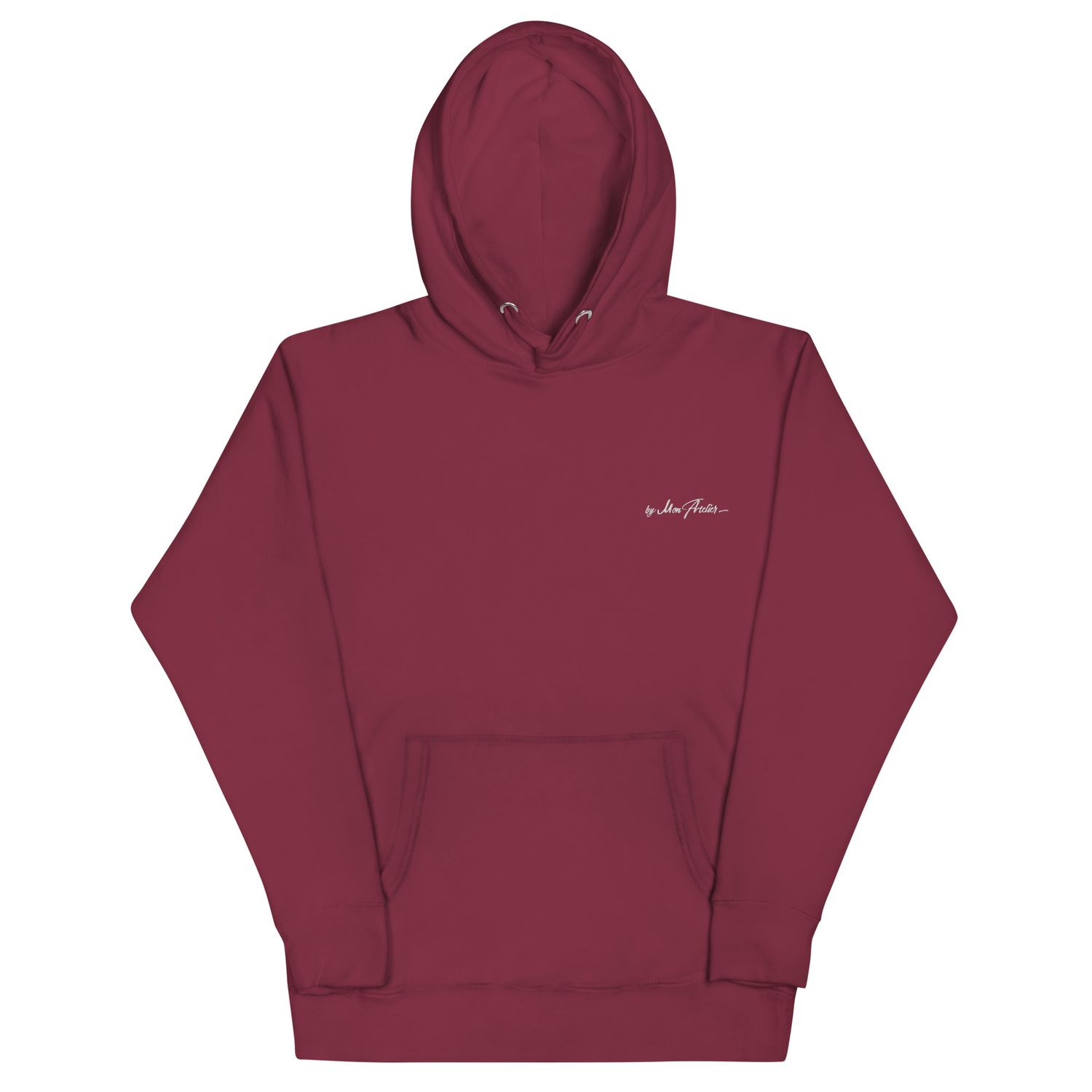 Sweat à capuche premium unisexe / coton héritage  - logo brodé Blanc