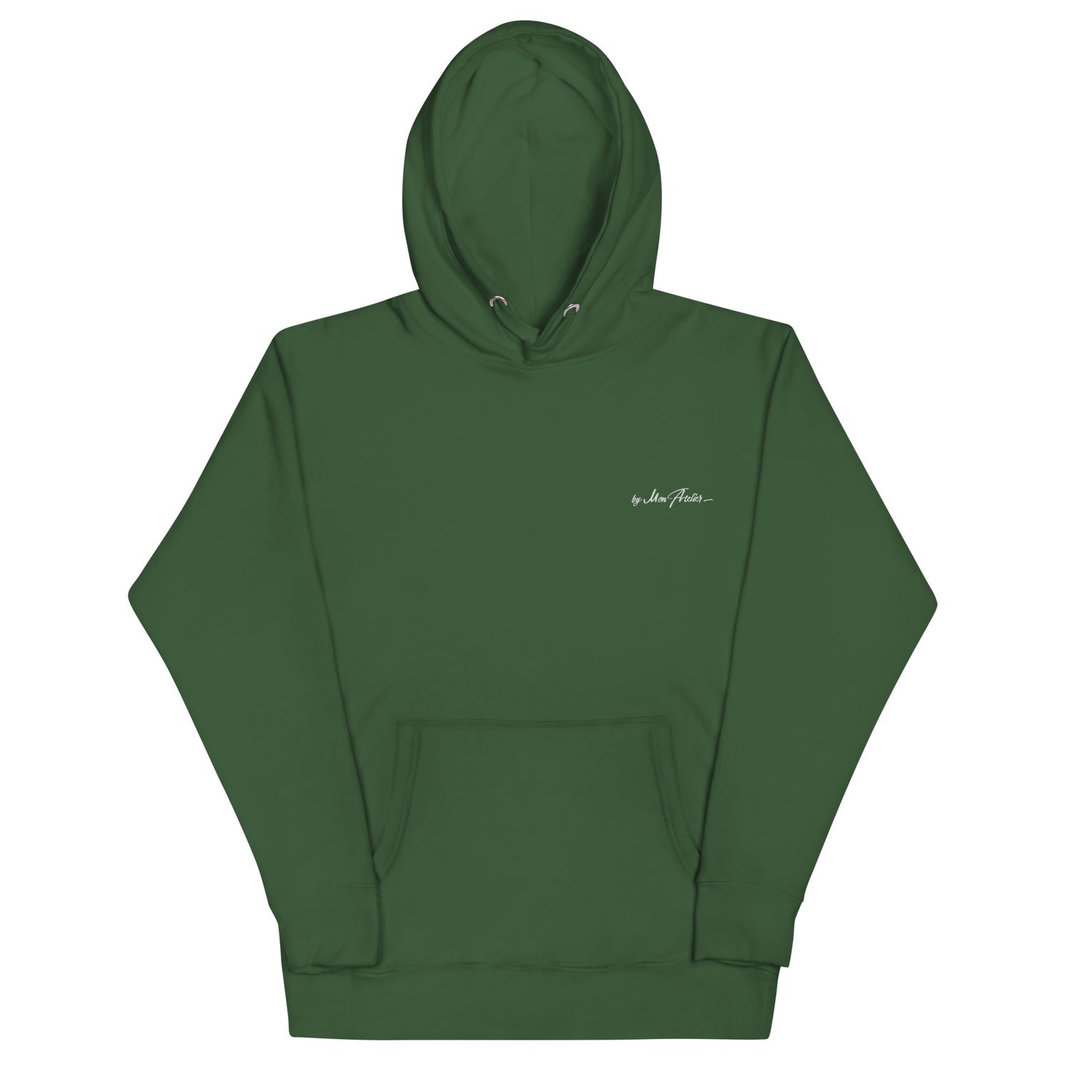 Sweat à capuche premium unisexe / coton héritage  - logo brodé Blanc