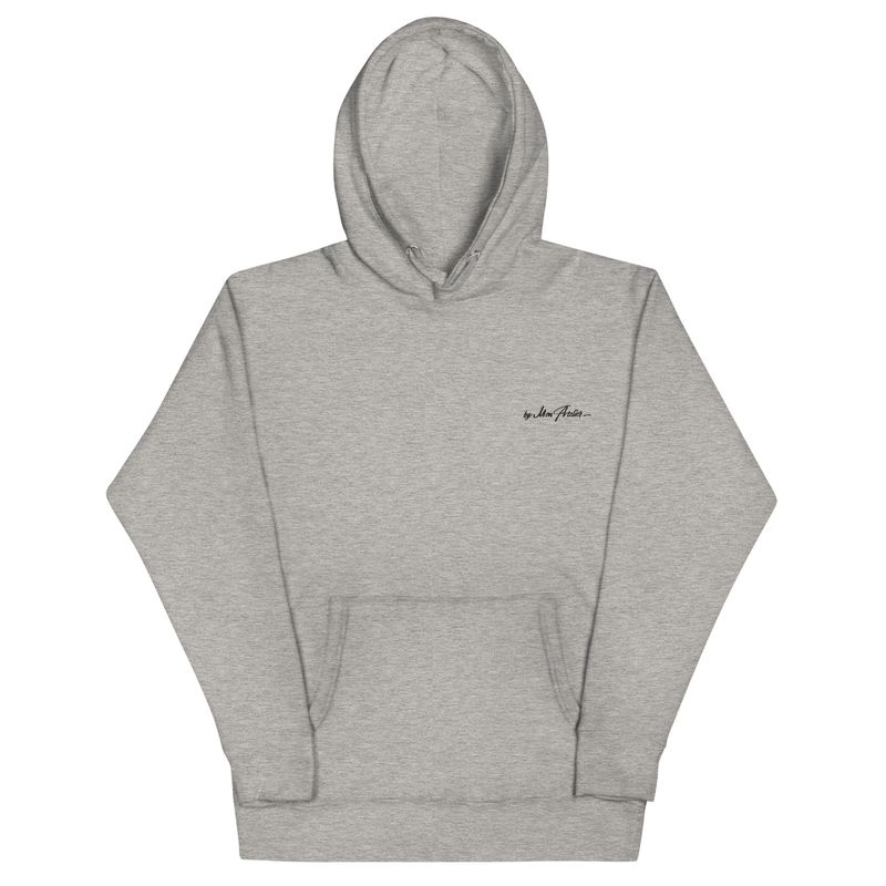 Sweat à capuche premium unisexe / coton héritage  - logo brodé Noir