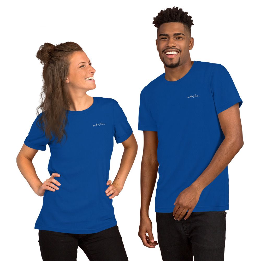 Tee shirt unisexe - Logo brodé Blanc