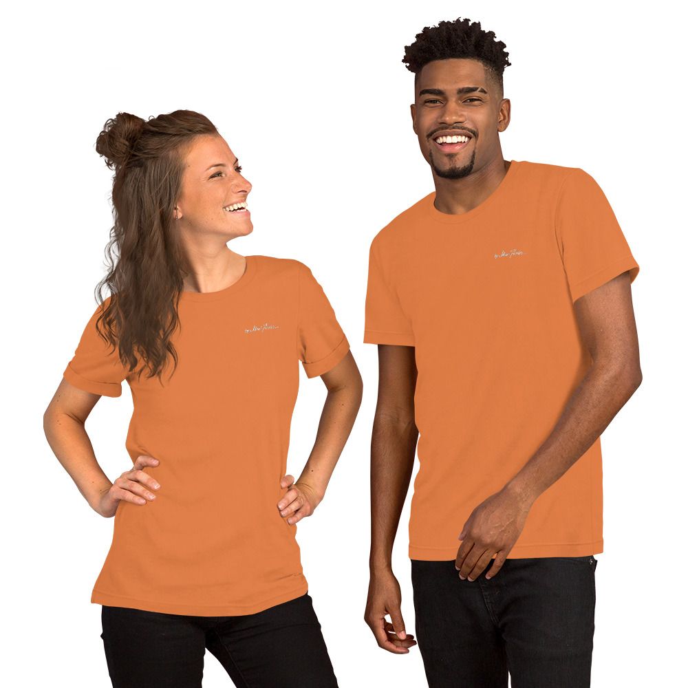 Tee shirt unisexe - Logo brodé Blanc