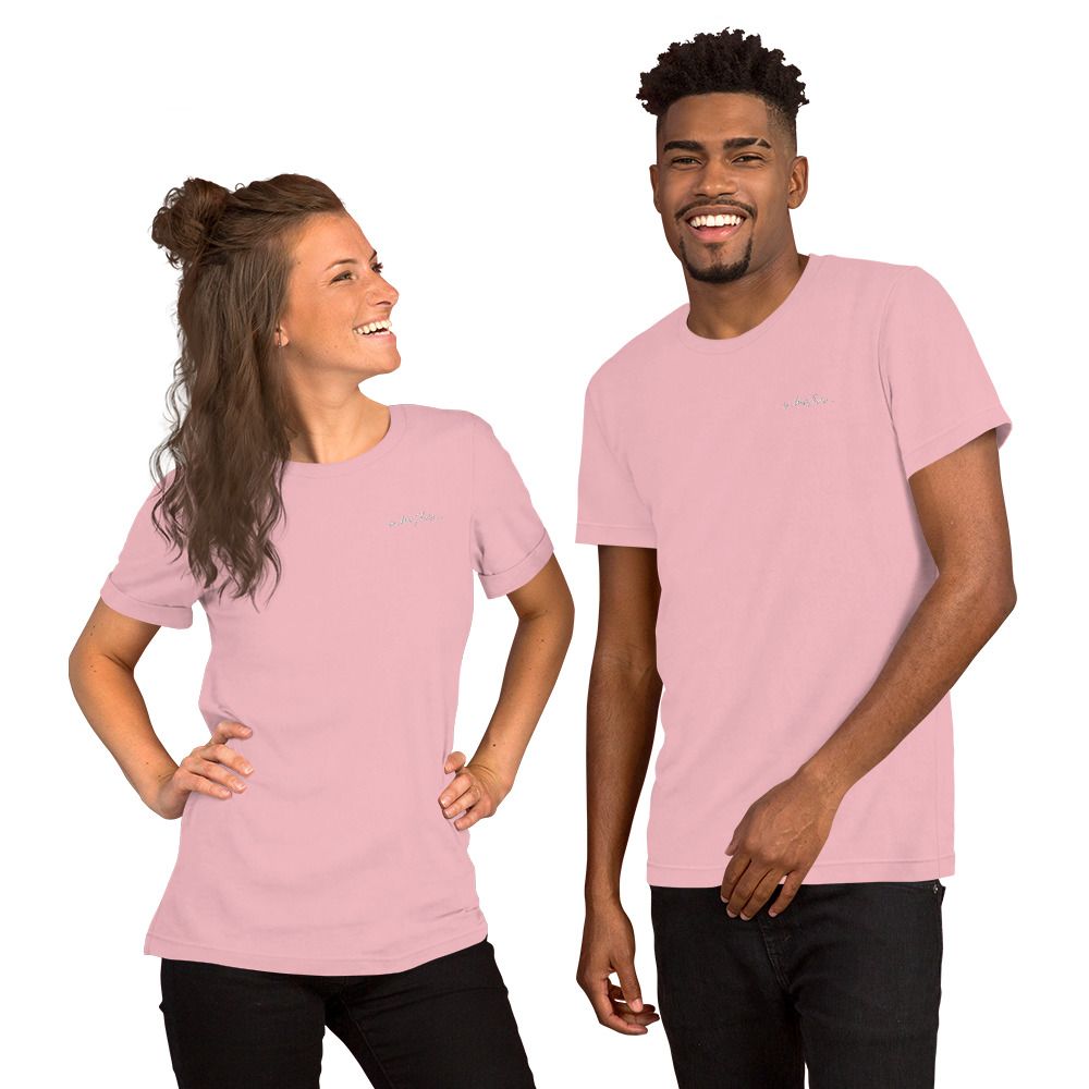 Tee shirt unisexe - Logo brodé Blanc