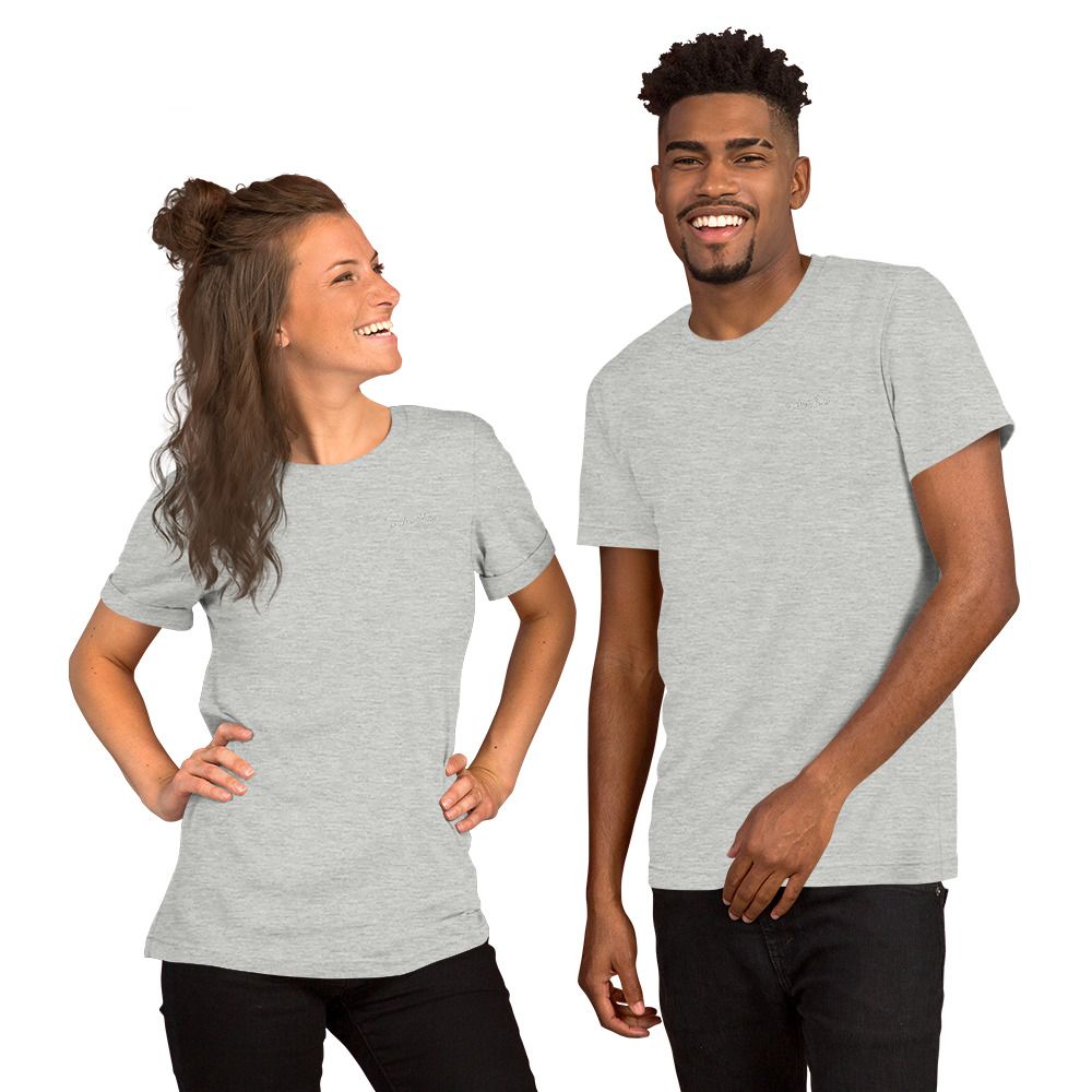 Tee shirt unisexe - Logo brodé Blanc