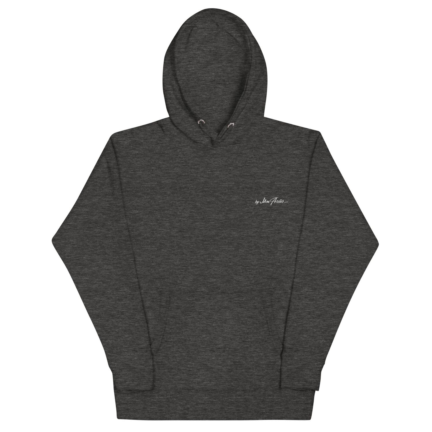 Sweat à capuche premium unisexe / coton héritage  - logo brodé Blanc