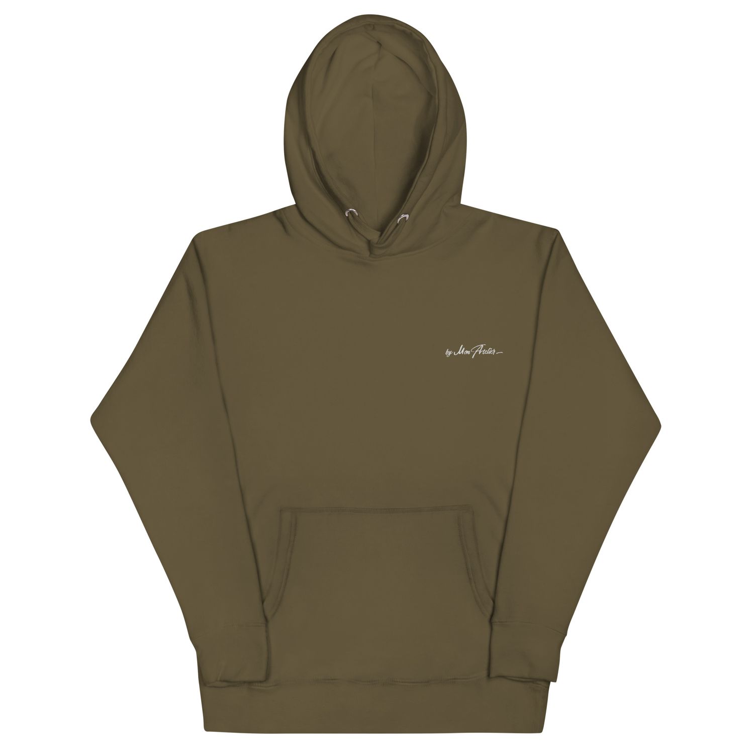 Sweat à capuche premium unisexe / coton héritage  - logo brodé Blanc