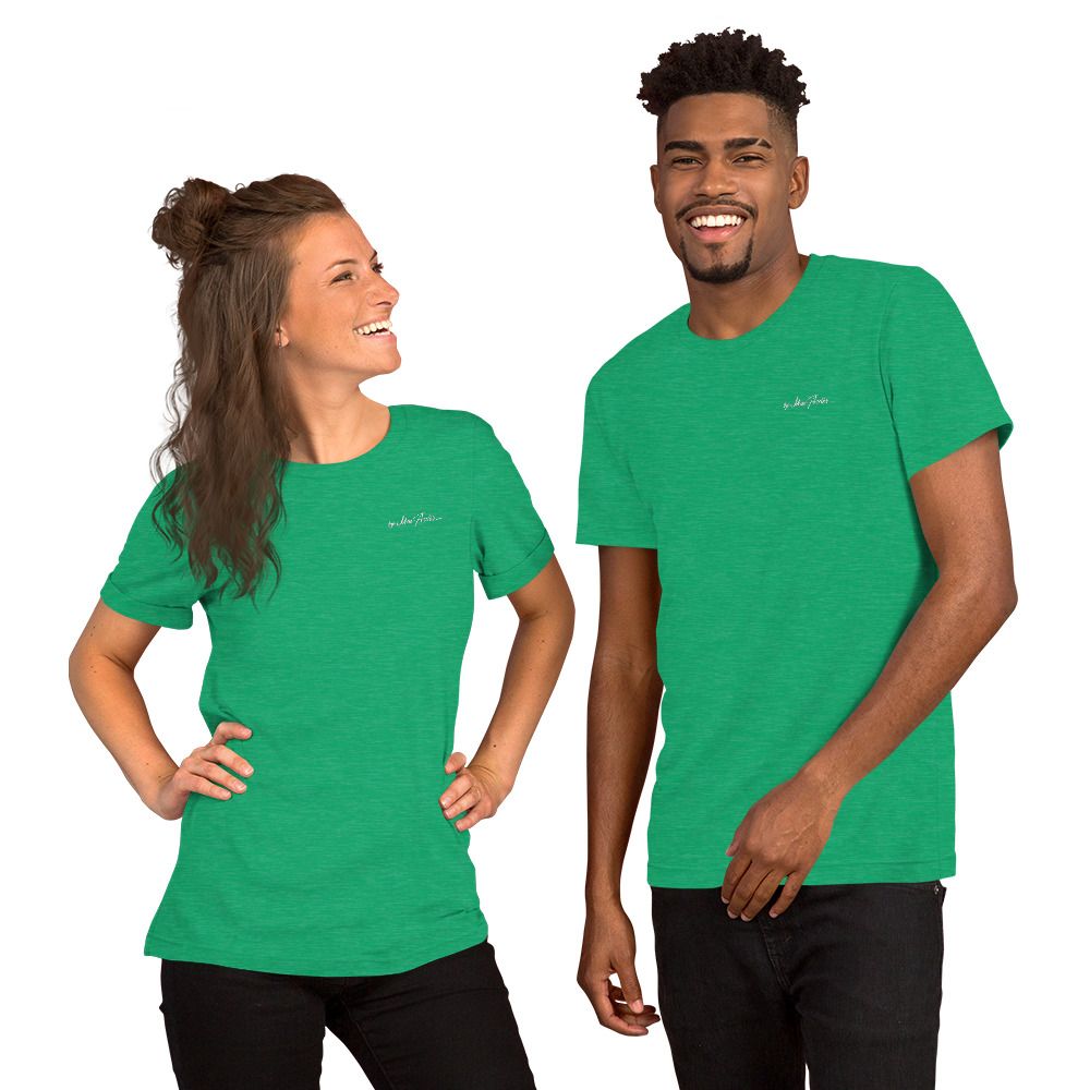 Tee shirt unisexe - Logo brodé Blanc