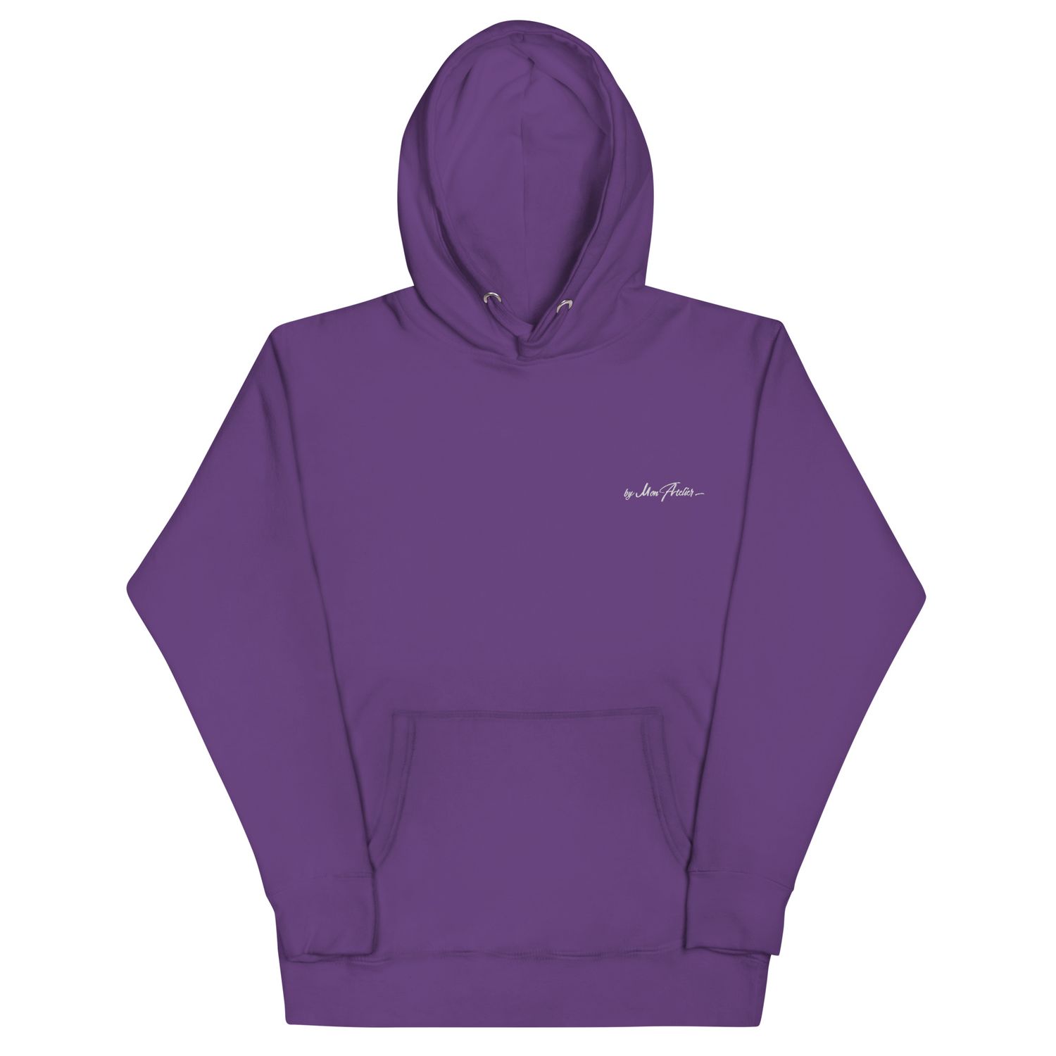 Sweat à capuche premium unisexe / coton héritage  - logo brodé Blanc