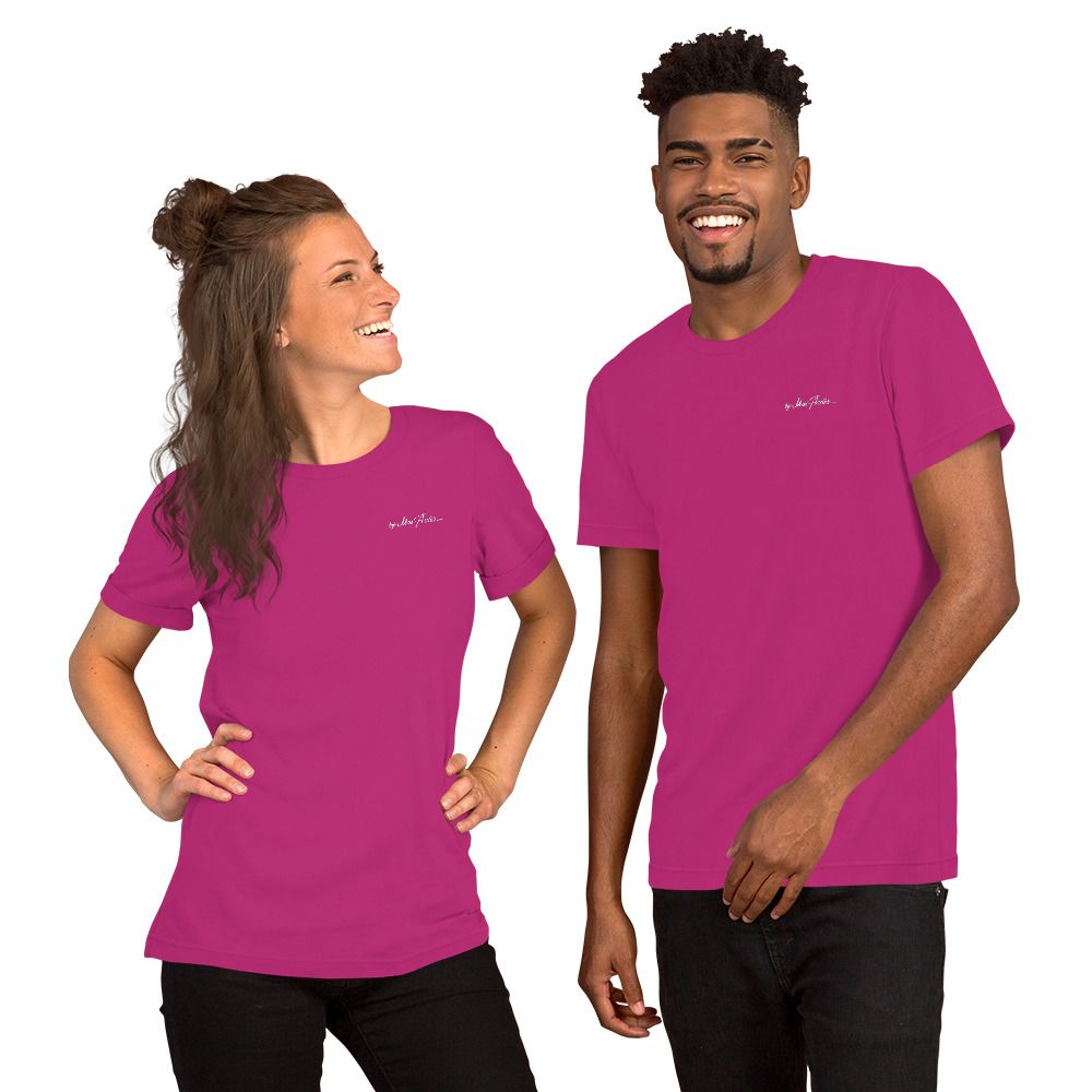 Tee shirt unisexe - Logo brodé Blanc