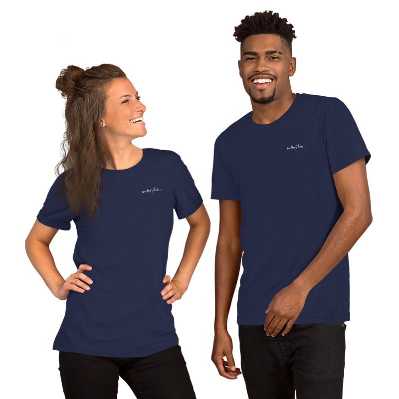 Tee shirt unisexe - Logo brodé Blanc