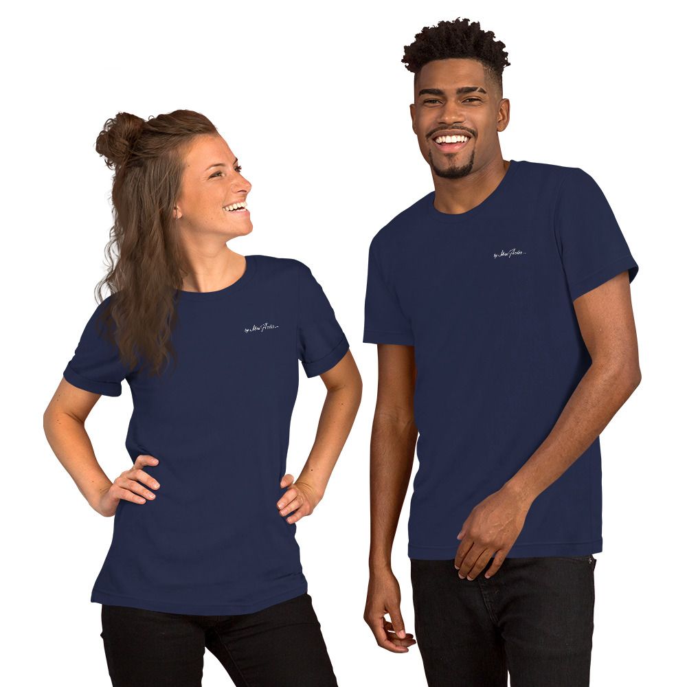 Tee shirt unisexe - Logo brodé Blanc