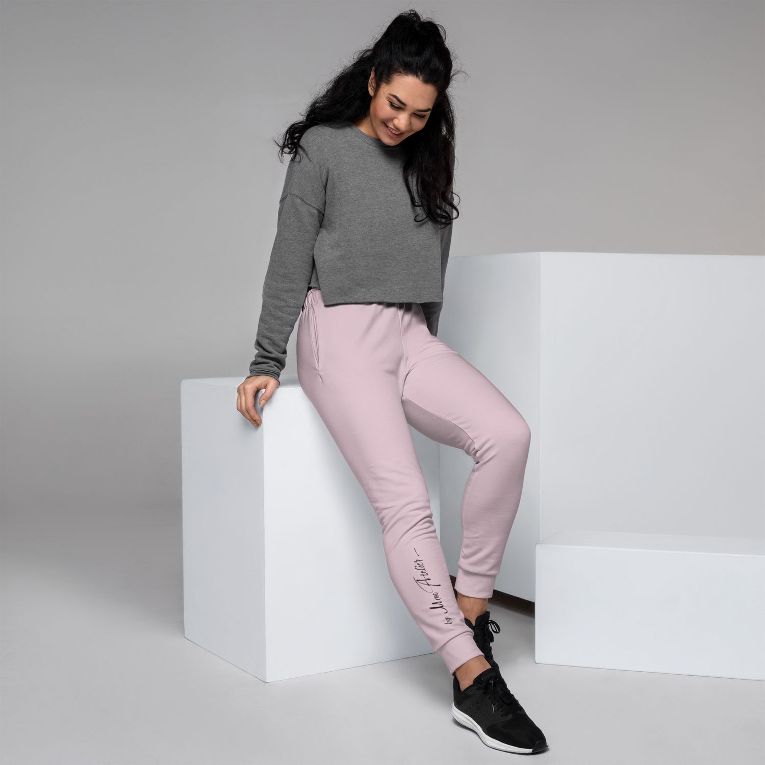 Pantalon de sport all over femme ( recyclé) - Rose