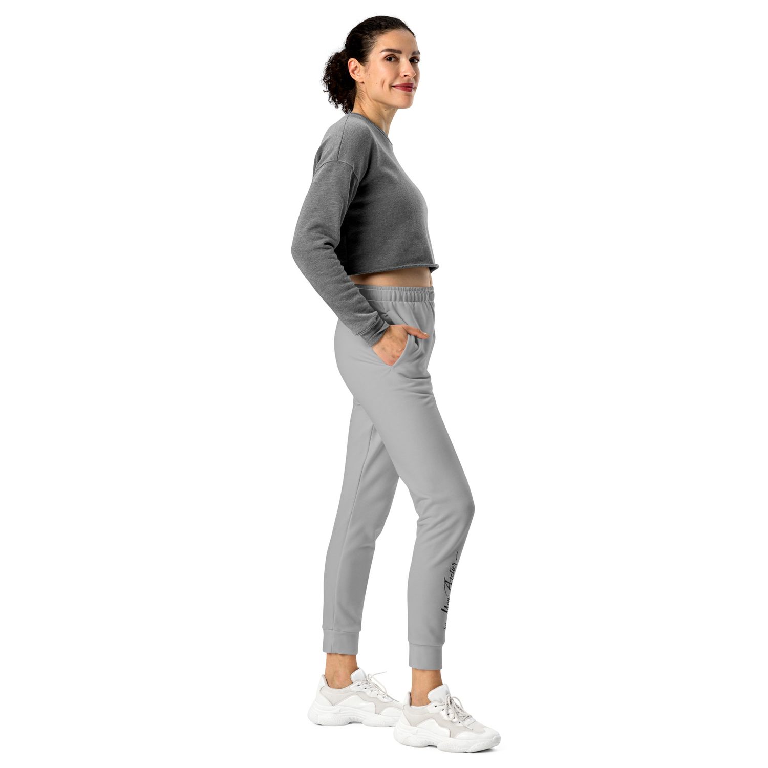 Pantalon de sport all over femme (recyclé) - Gris