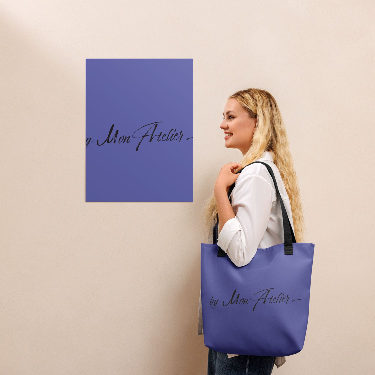 Tote bag All over - Bleu