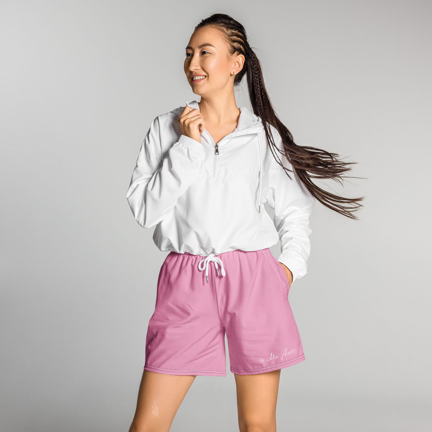 Short athlétique long unisexe éco responsable - all over - Rose By Mon Atelier