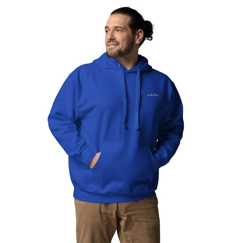 Sweat à capuche premium unisexe / coton héritage  - logo brodé Blanc