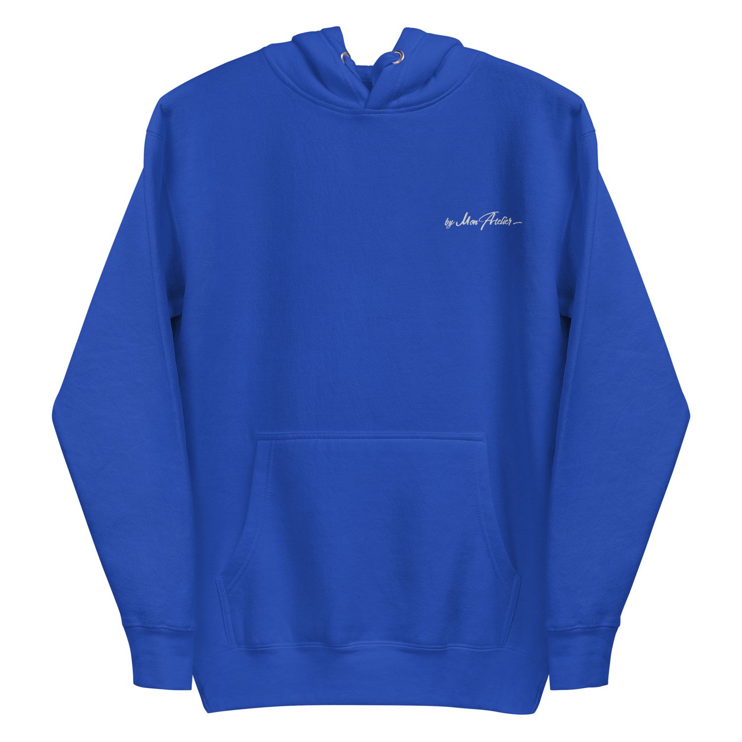 Sweat à capuche premium unisexe / coton héritage  - logo brodé Blanc