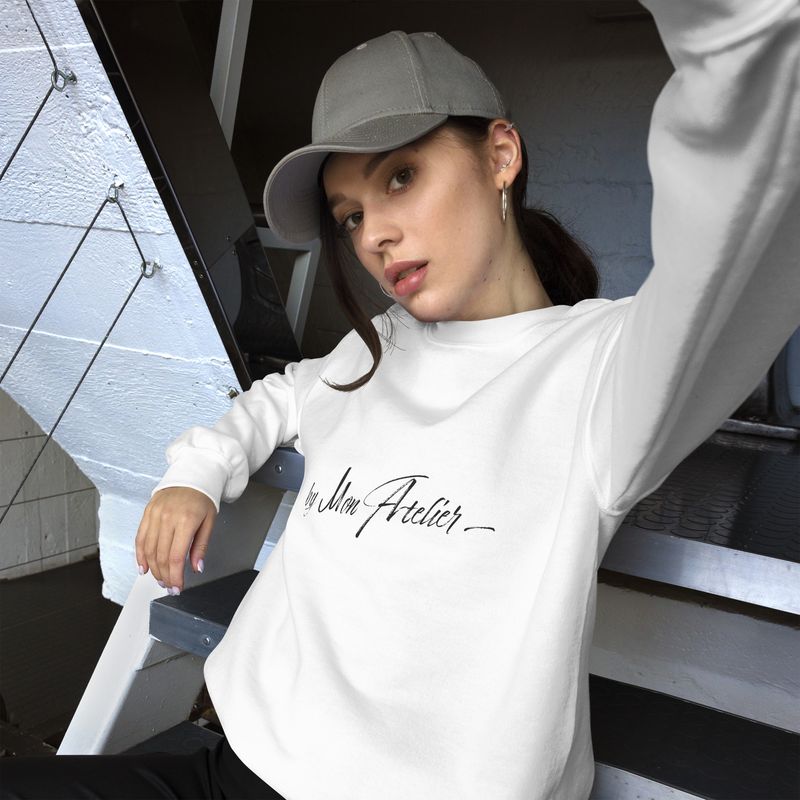 Sweat col rond unisexe - 18000 - Blanc