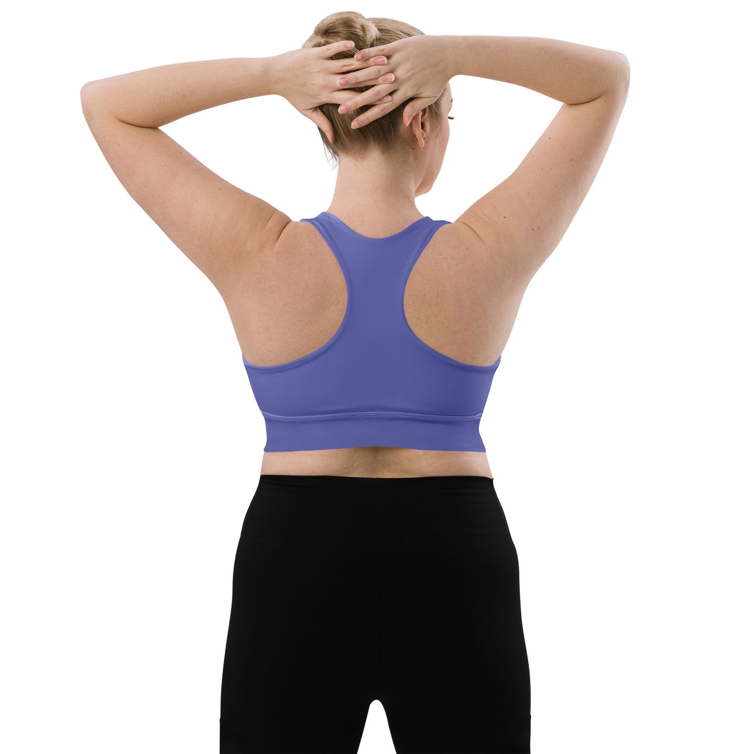 Brassière de sport éco responsable all over - Bleu By mon atelier