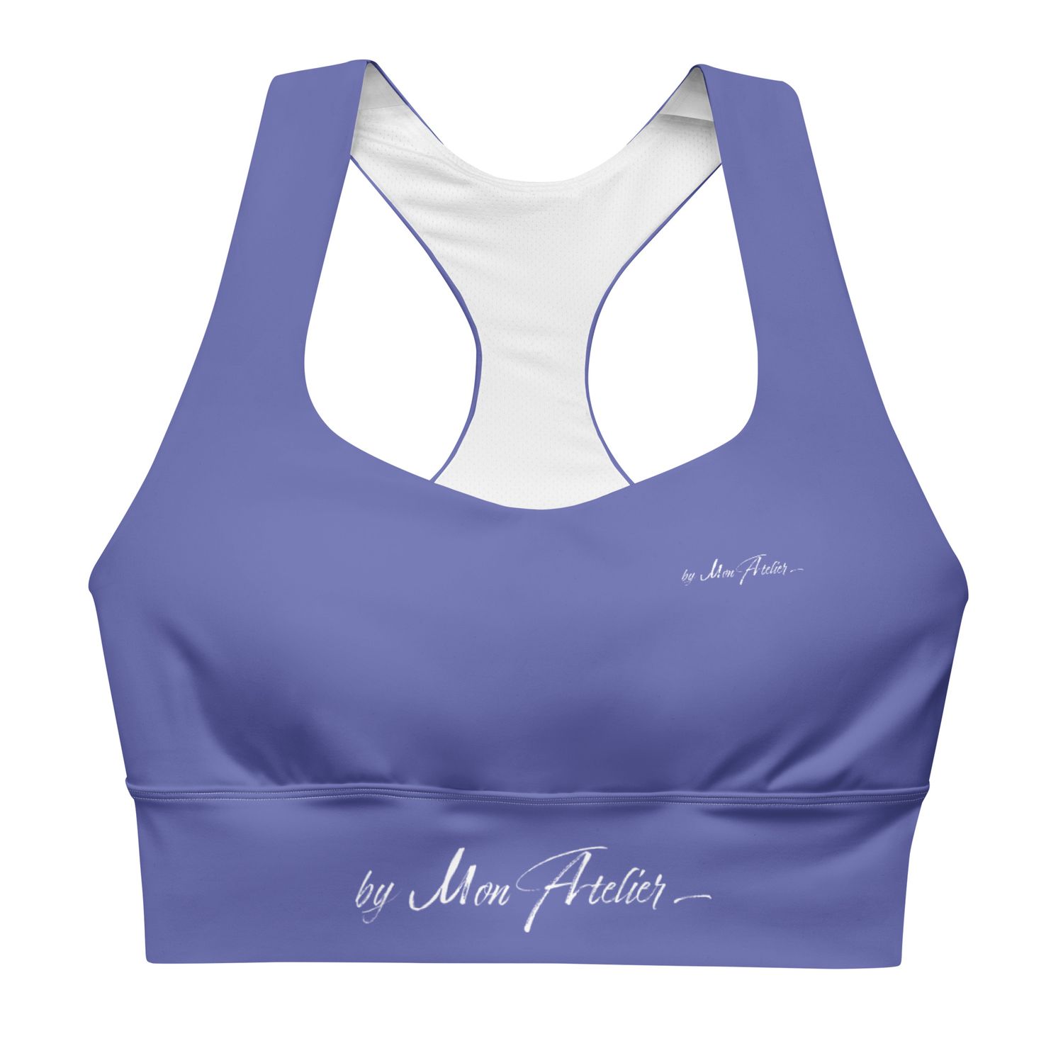 Brassière de sport éco responsable all over - Bleu By mon atelier