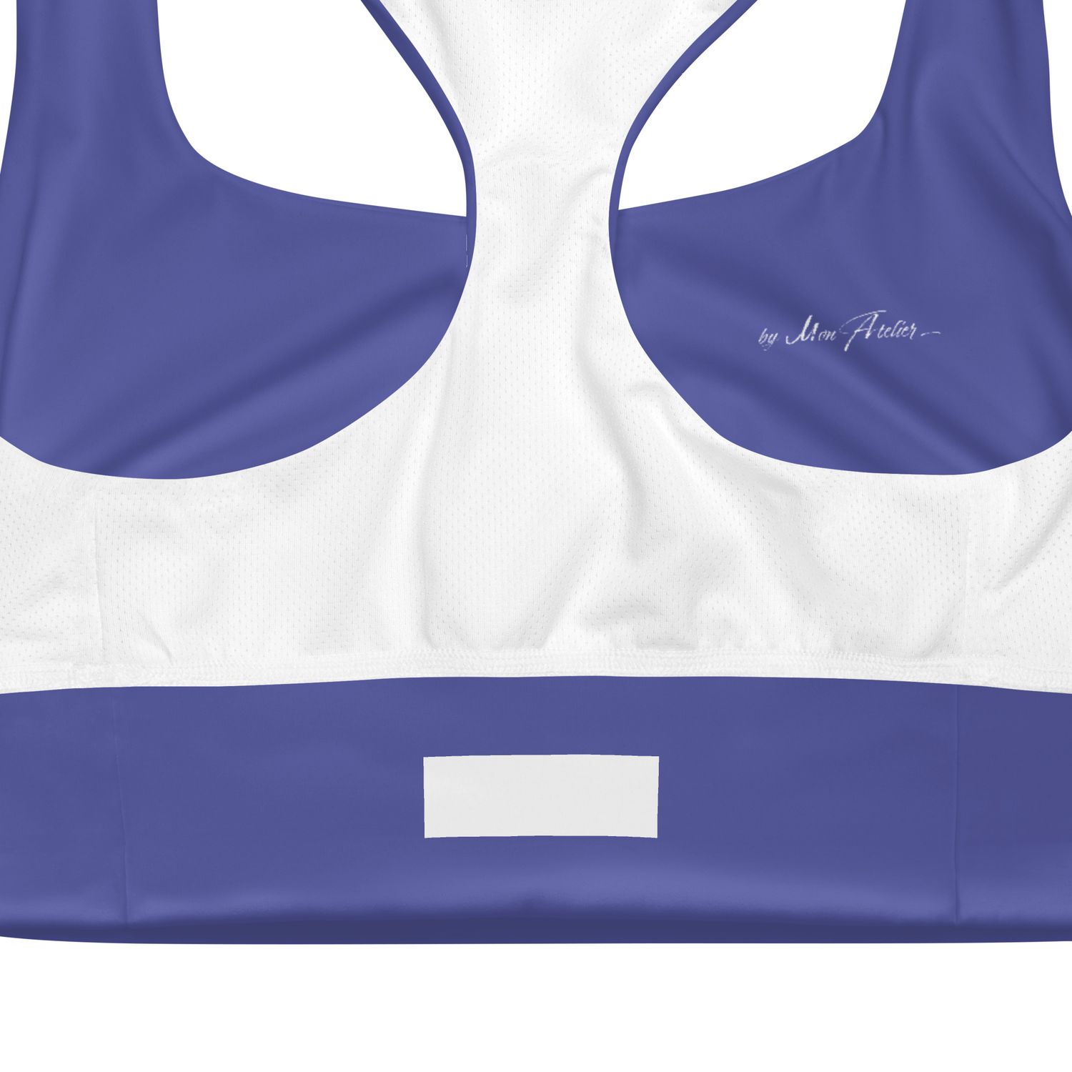 Brassière de sport éco responsable all over - Bleu By mon atelier