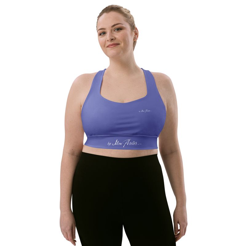 Brassière de sport éco responsable all over - Bleu By mon atelier