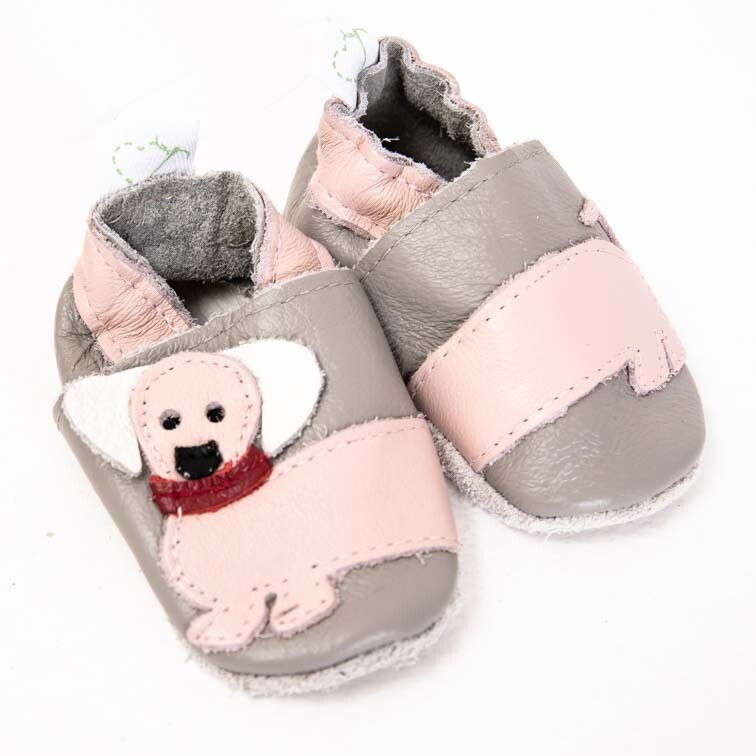 Dachshund Leather Baby Shoes – Girls
