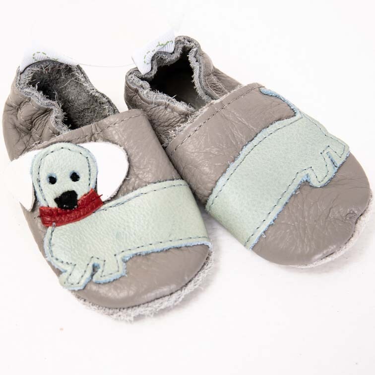 Dachshund Leather Baby Shoes – Boys