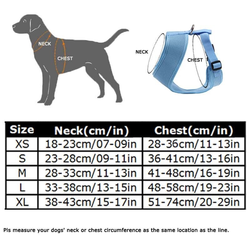 Truelove dog harness store size guide